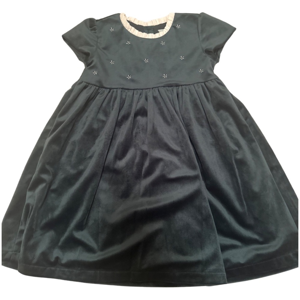Dark Green velour dress - Edgehill Collection